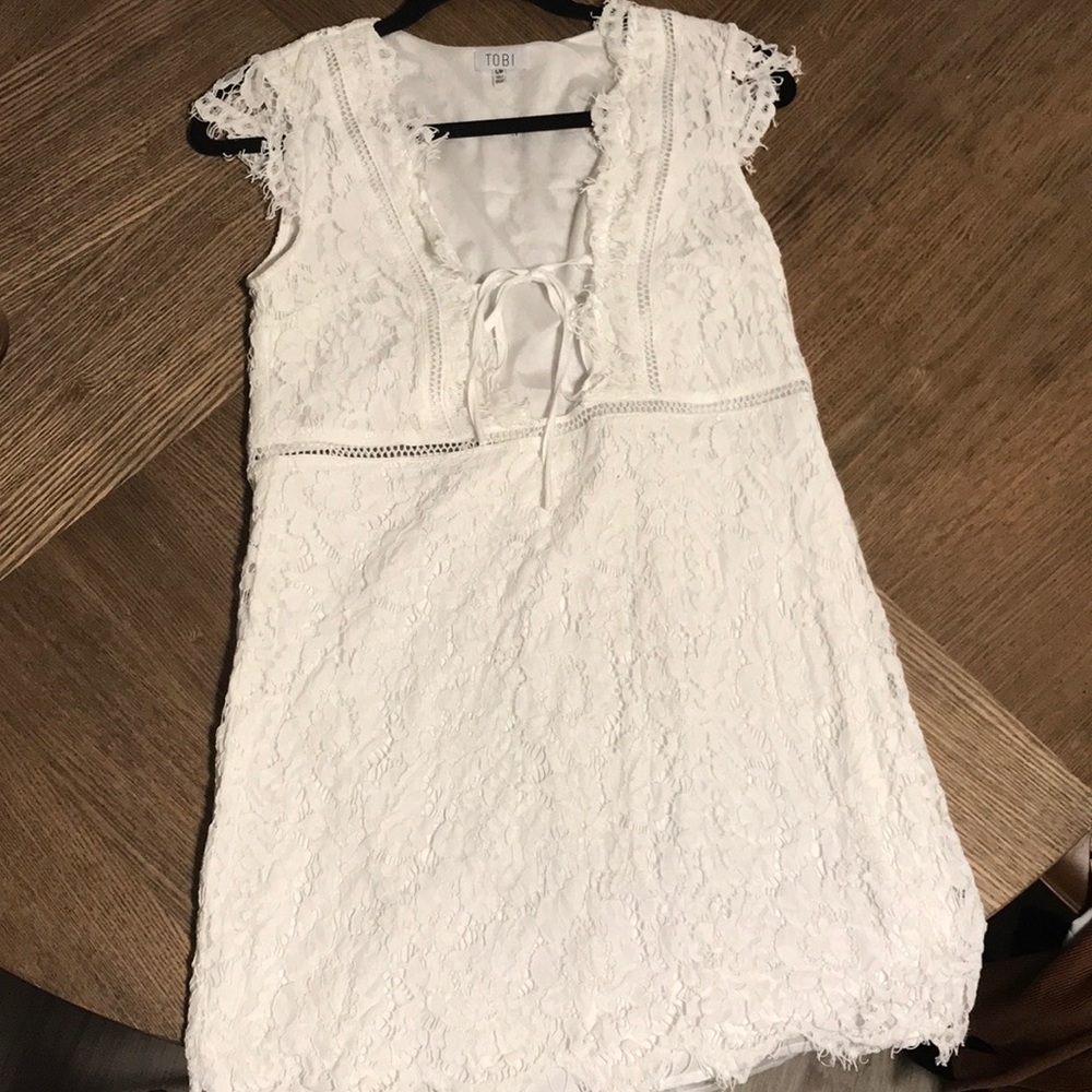 White Lace Mini Dress